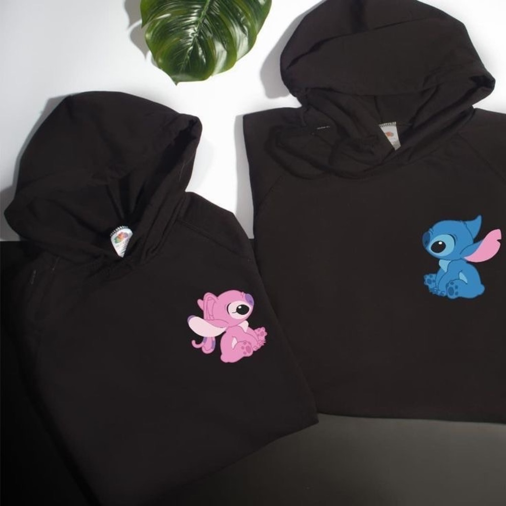 Angel and Stitch Embroidered Hoodie| CAUPLE Matching